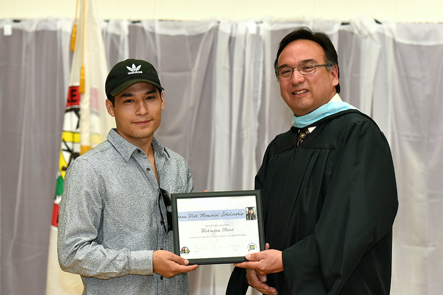 LLTC student scholarship at graduation ceremony