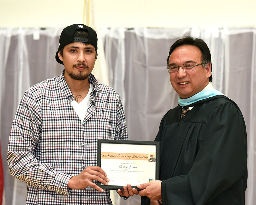 LLTC student scholarship at graduation ceremony
