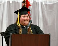 LLTC student speaking at graduation ceremony