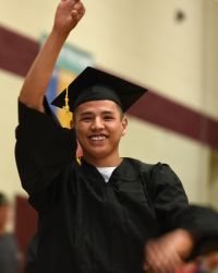 LLTC student celebrating graduation