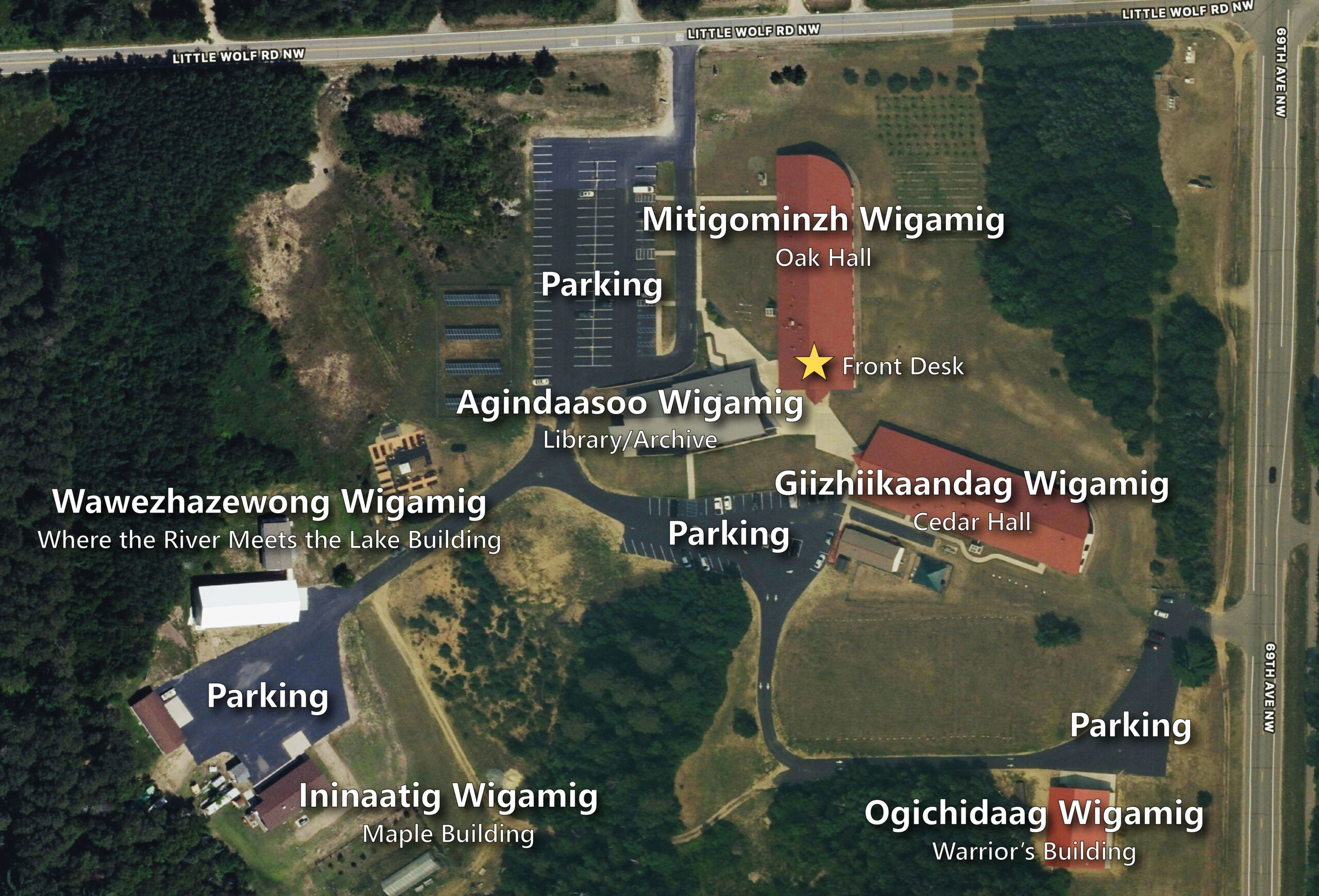 Leech Lake Tribal College Campus Map 